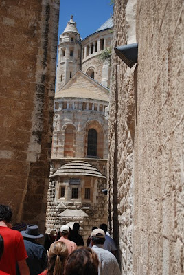 On the way through the Old City of Jerusalem to the Upper Room