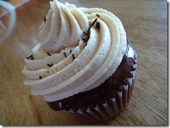 chocolate cupcake with salted caramel buttercream