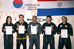 RECONOCIMIENTO INTERNACIONAL Y HOMOLOGACION DE DANES POR LA INTERNATIONAL HAPKIDO FEDERATION Y LA WORLD COREAN MARTIAL ART UNION.Prof. Karem Candia Rojas, 2º DAN, Prof. Dr. Hernan Candia Roman, 3r DAN, Mtro Arcadio Aranda, 4 DAN, Prof. Fabian Rojas, 3r DAN, Prof. Jorge Lopez, 2 DAN. Otorgado por el Gran Maestro Daniel Rolla, 8 DAN de la Choson Mu Sul Hapkido. RECONOCIMIENTO INTERNACIONAL Y HOMOLOGACION DE DANES POR LA INTERNATIONAL HAPKIDO FEDERATION Y LA WORLD COREAN MARTIAL ART UNION.Prof. Karem Candia Rojas, 2º DAN, Prof. Dr. Hernan Candia Roman, 3r DAN, Mtro Arcadio Aranda, 4 DAN, Prof. Fabian Rojas, 3r DAN, Prof. Jorge Lopez, 2 DAN. Otorgado por el Gran Maestro Daniel Rolla, 8 DAN de la Choson Mu Sul Hapkido.