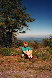 Laura atop Roan Mountain.