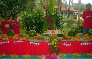 Day 4 - Cake and Fruits Table Feast prepared by Red Team