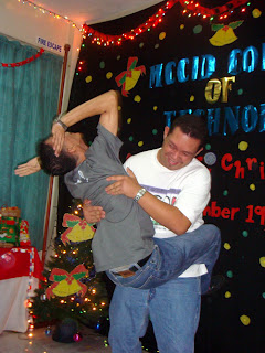 Timothy with Benny-dick on Newspaper Dance