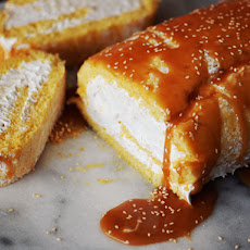 Cake Roll with Honey Semifreddo
