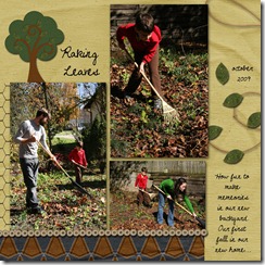 raking leaves oct 2009