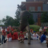 The Mike Schmidt statue outside Citizens Bank Park.