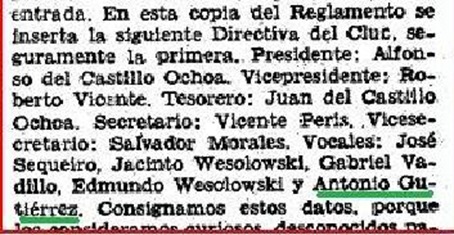 Primera directiva Balompie Primera directiva Balompie