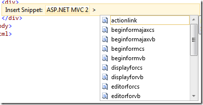 MVC 2 Code Snippet