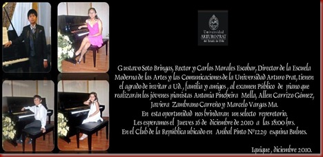 INVITACION EXAMEN DE PIANO 2010. INVITACION EXAMEN DE PIANO 2010.