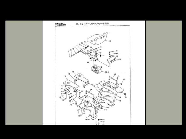 Find YANMAR YM2210 YM2210D TRACTOR PARTS MANUAL 150pgs for YM 2210 D