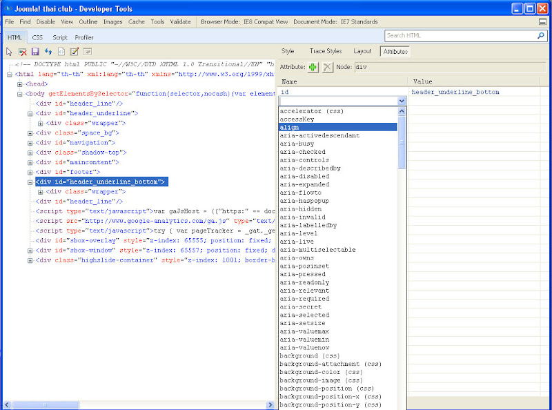 ie developer tool