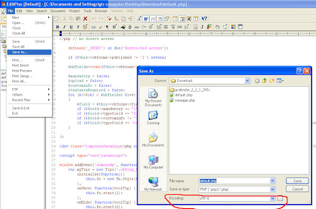 encoding UTF-8