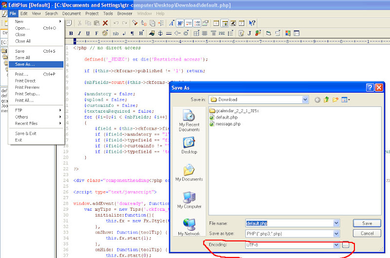 encoding UTF-8