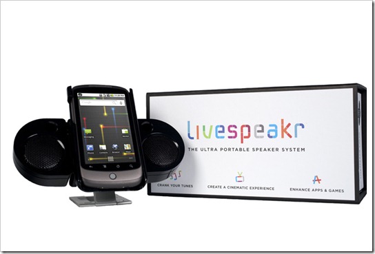  Livespeakr launches portable speaker system for Nexus One and Droid