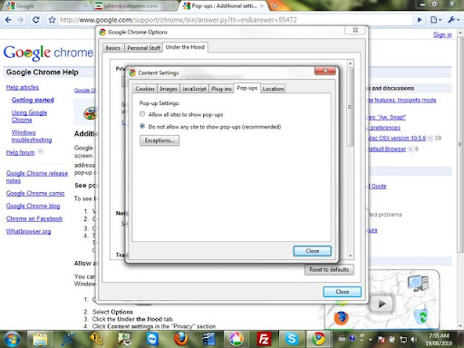 Chrome screen shot