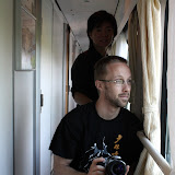 james and patti on the train