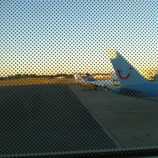 a view of the airport from a window