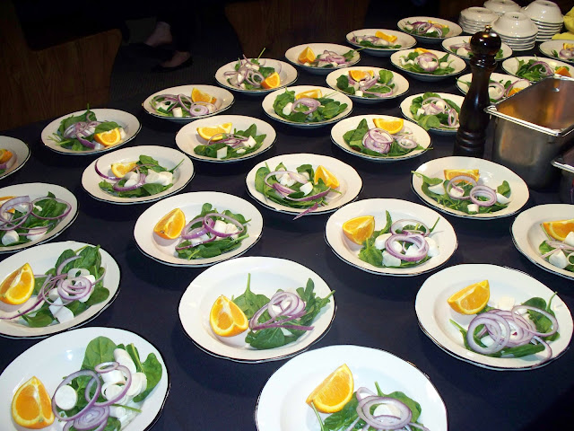Hearts of Palm, Baby Spinach and Red Onion Salad w/Citrus Vinagrette