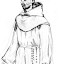 sketch of edward monets monk in prayer. 1.27.1998.