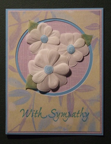 Sympathy Cards For Flowers. Here is a sympathy card I made