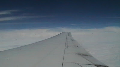 Greg reserved "wing seats" to avoid distractive scenery.