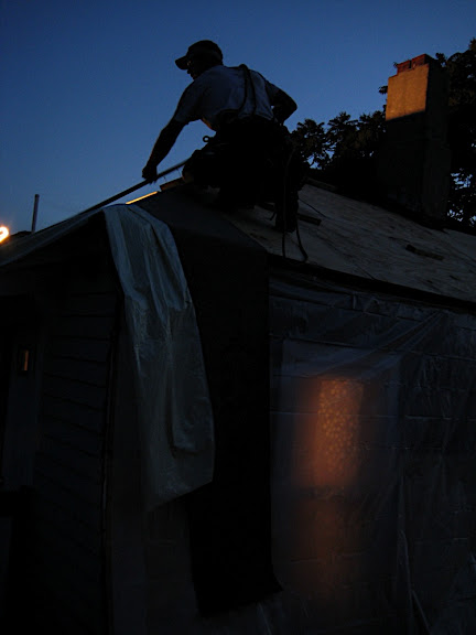 Working into the night.