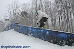 Rick Osborne gets eye-balled on the up flat down box