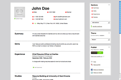 Create Resumes Online with CeeVee Create Resumes Online with CeeVee