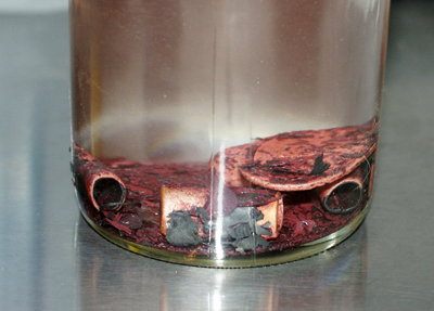 Copper oxidation knocked off during quench