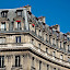 Red awnings and blue sky