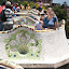 Wavy mosaic benches at Park Guell