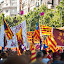 Protesters wanting Barcelonas independence from Spain