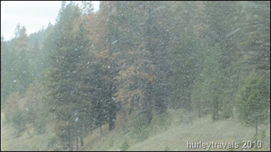 Snow in Pipestone Pass near Butte, MT