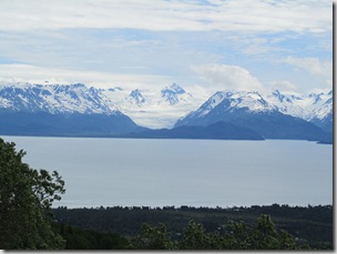 Aleutian mountains and Katchemak Bay.
