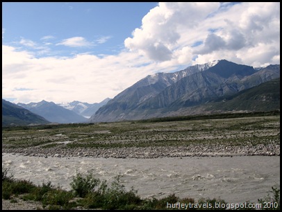The Wrangell St. Elias National Park and the Chistochina River border the Tok Cutoff Highway for this 90-mile portion.
