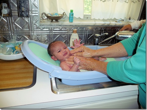 First bath grandma Lynne