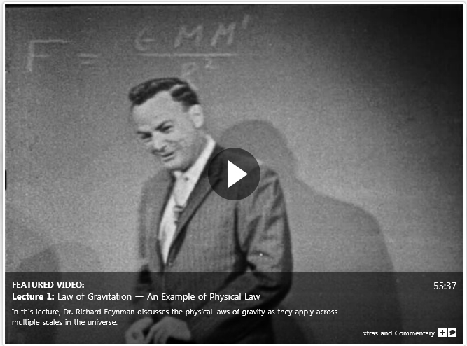 Law of Gravitation - An Example of Physical Law: Dr. Richard Feynman