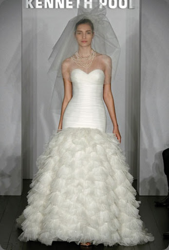  the Fashionista from Kenneth Pool a strapless mermaid gown with shirred 