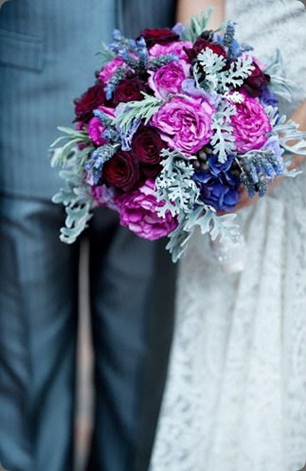 Green Wedding Shoes Purple Flower Bouquet by Enchanted Florist and Bella Weddings