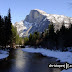 . . .February 28th -- Half Dome from the Merced River shoreline in Yosemite National Park. . . (This was even more peaceful to see in person). . .