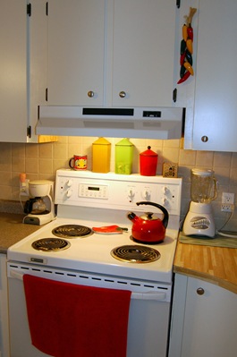 ADDED SOME COLOR TO OUR WHITE-WHITE KITCHEN!!