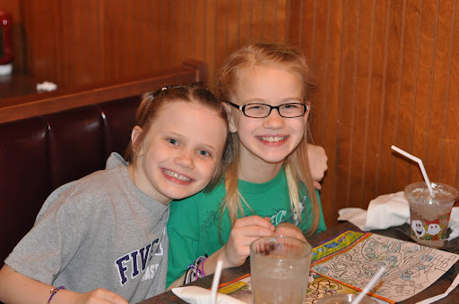 Natalie and Kate having a little post competition dinner