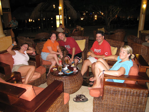 Hanging at the lobby bar