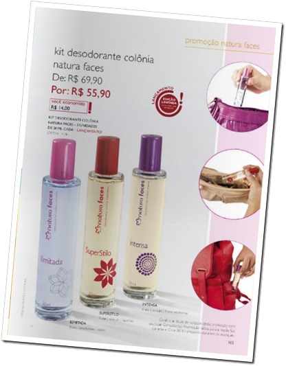 kit natura faces perfumes