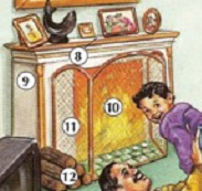 8. mantel 9. fireplace 10. fire 11. fire screen 12. logs living%20room%202 LIVING ROOM place english through pictures