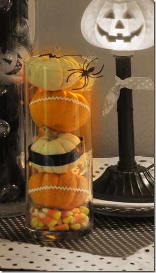 Pumpkins in vase