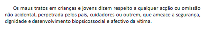 maus tratos em crianças e jovens 