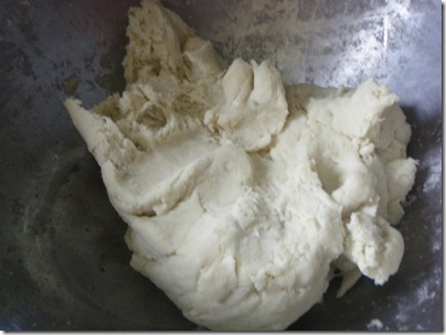 dough - steamed sweet potato + all purpose flour      