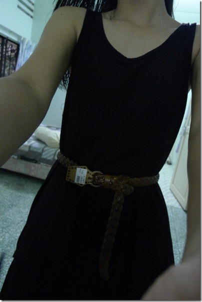 LBD with leather belt