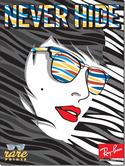 Ray Ban Never Hide - Rare Print by Aesthetic Apparatus