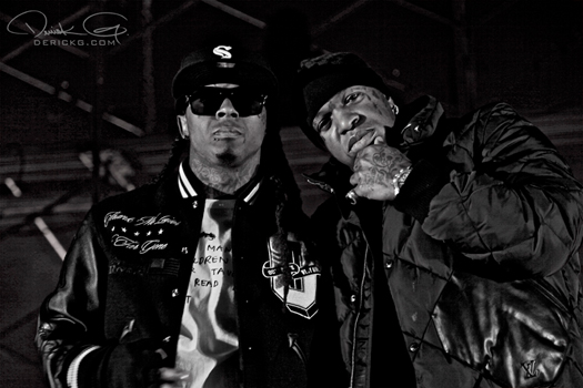 Foto do Lil Wayne & Birdman na gravação do clipe Fire Flame (Remix) Foto do Lil Wayne & Birdman na gravação do clipe Fire Flame (Remix)